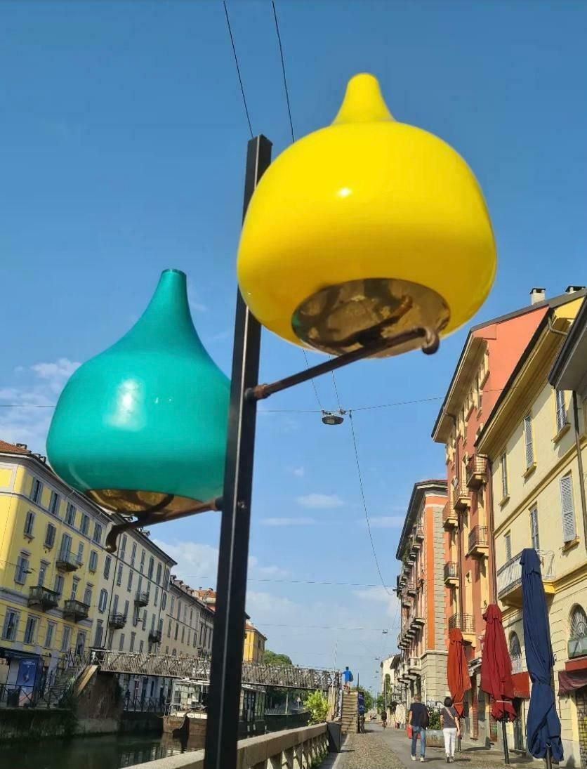 Stilnovo Floor Lamp Brass Glass Marble Iron 1950s Italy photo Lighting