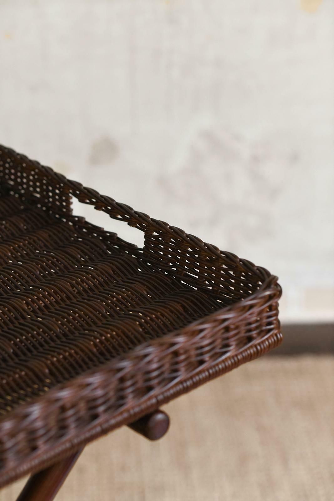 Large Gueridon In Hazel Toned Rattan – Edizioni Molto photo vinterior