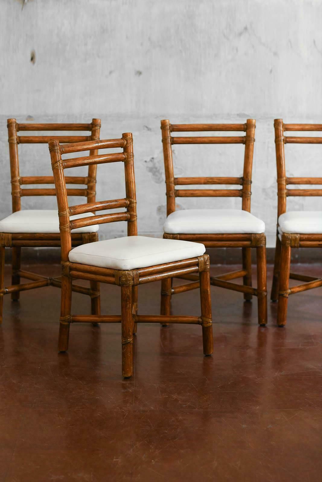 Set Of 4 Elinor And John Mcguire Chairs In Rattan, 1970s photo furniture