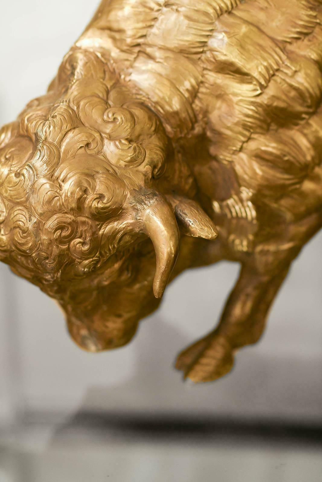 Large Brass Bison By Edizioni Molto, 1970s Style photo 4212.0