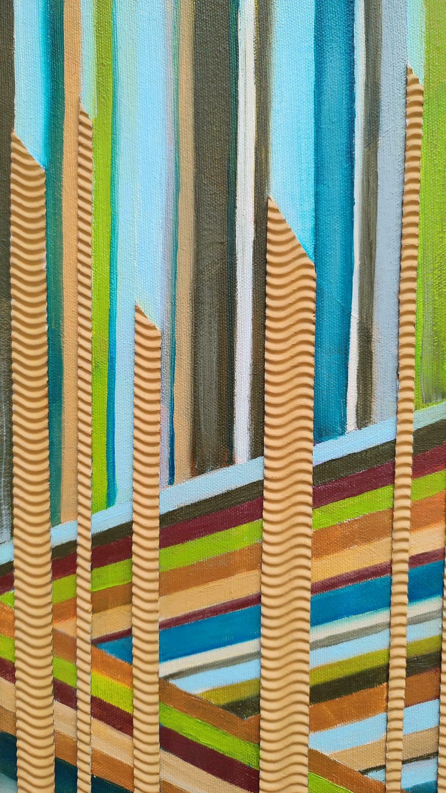 Alyona Prokofjevasand Game 2. 2023, Canvas, Oil, Collage, 50x30 Cm2023 photo for sale