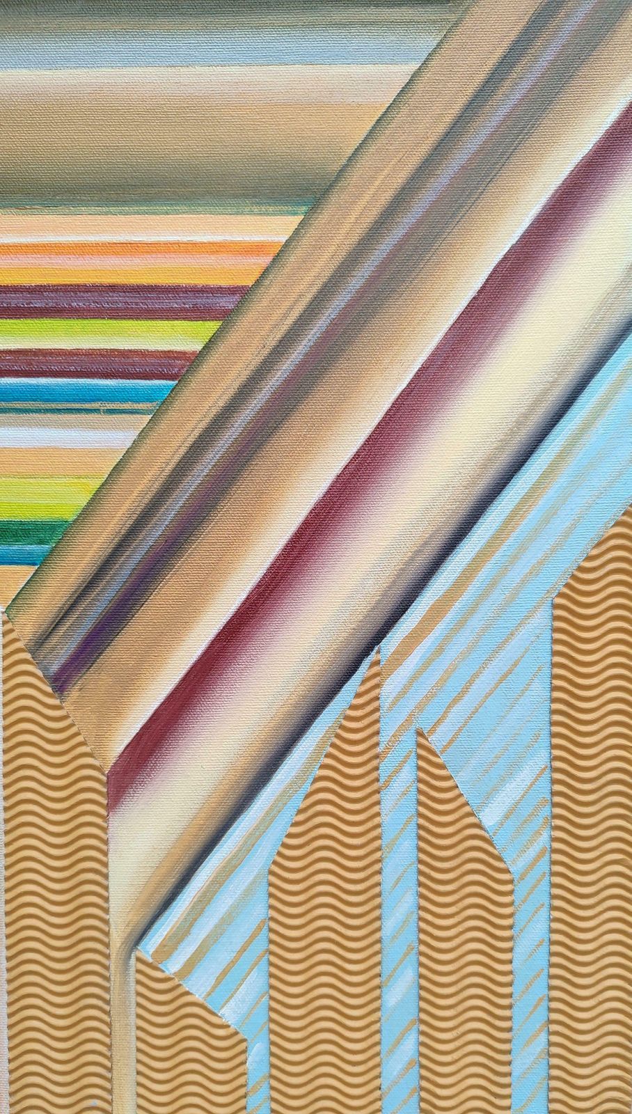 Alyona Prokofjevasand Game 1. 2023, Canvas, Oil, Collage, 50x40 Cm2023 photo vinterior