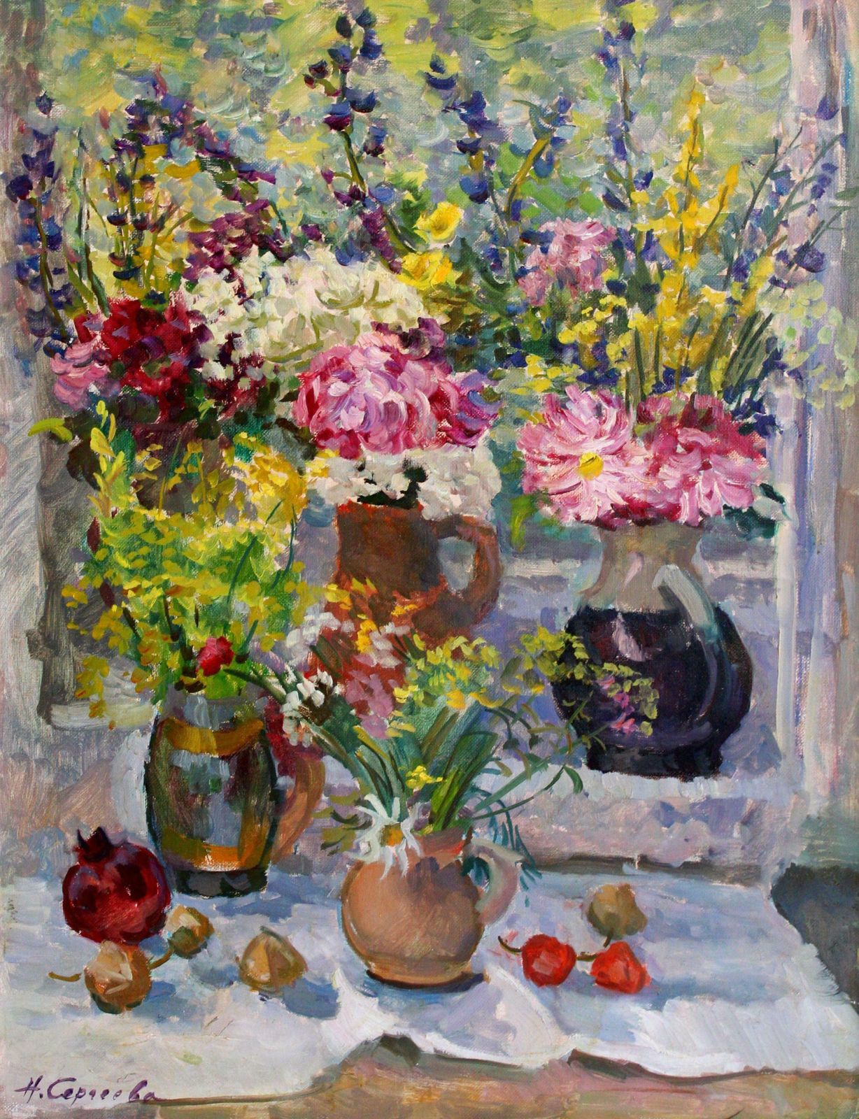 Nina Sergeevasummer Delight. Oil On Canvas, 90 X 69, 5 Cm