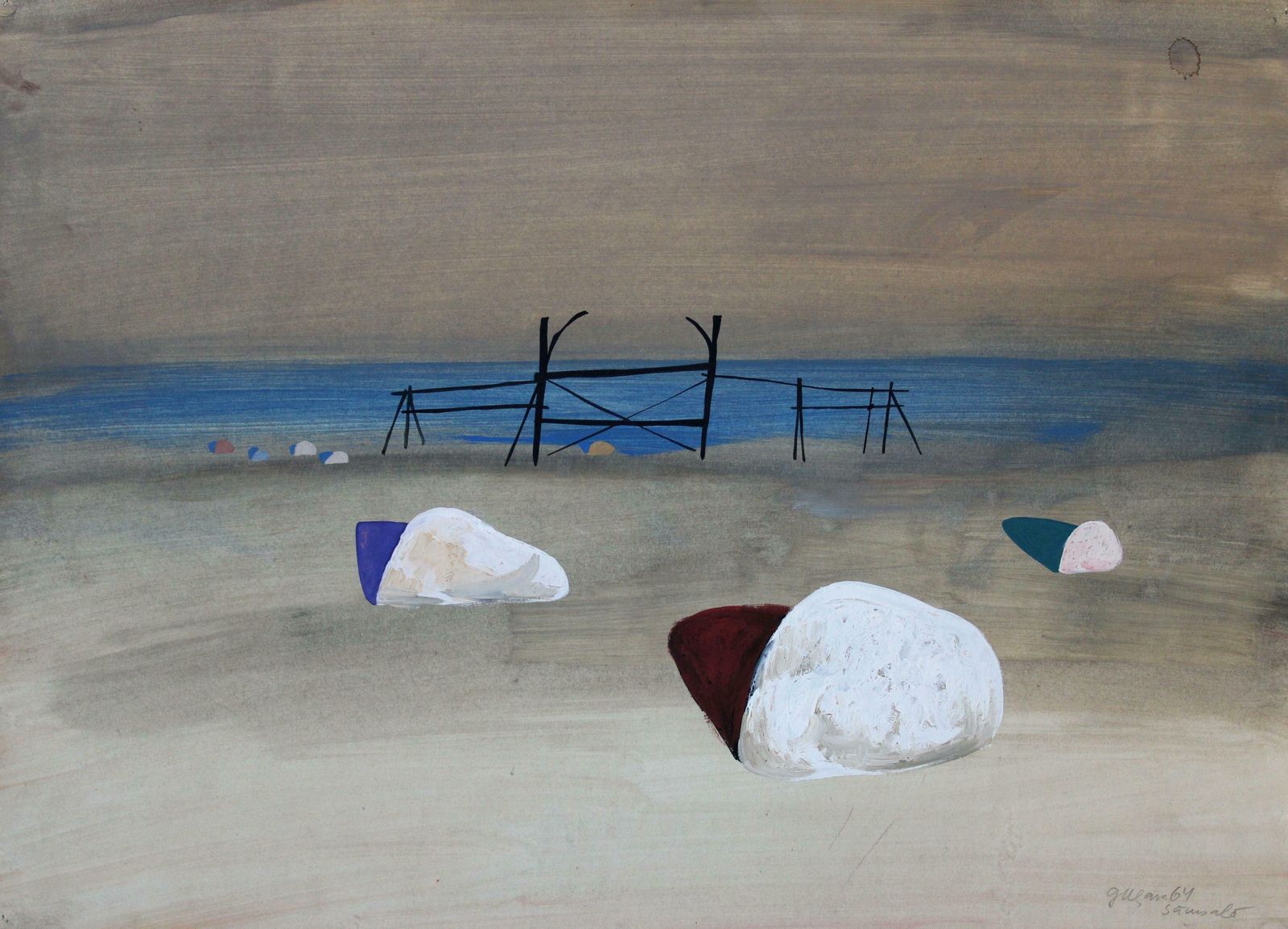 Gunars Klavain Saaremaa. Paper, Gouache, 37 X 51. 5 Cm