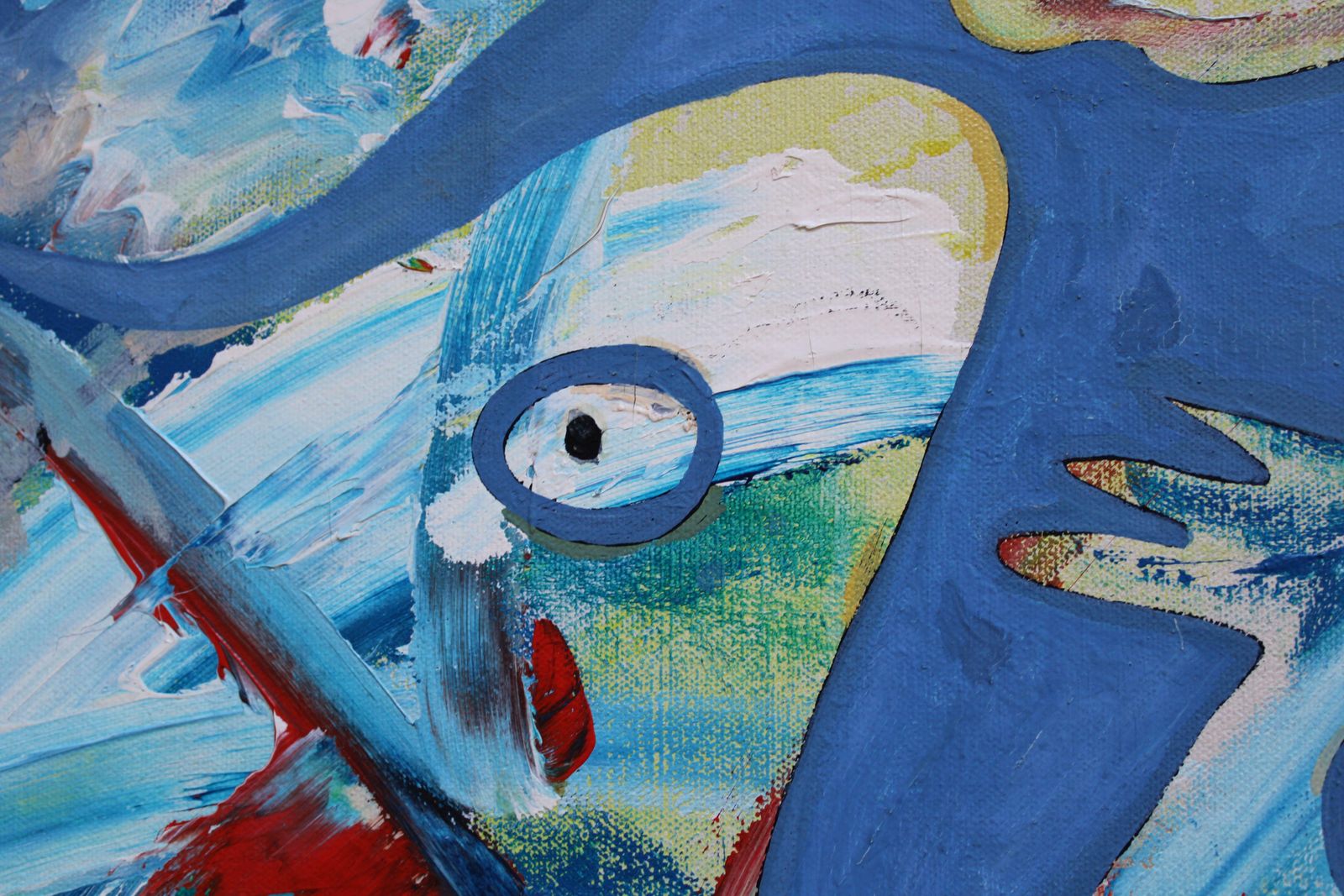 Meeting. 1997. Oil, Collage, Canvas, 53.5x75 Cm1997 photo vinterior