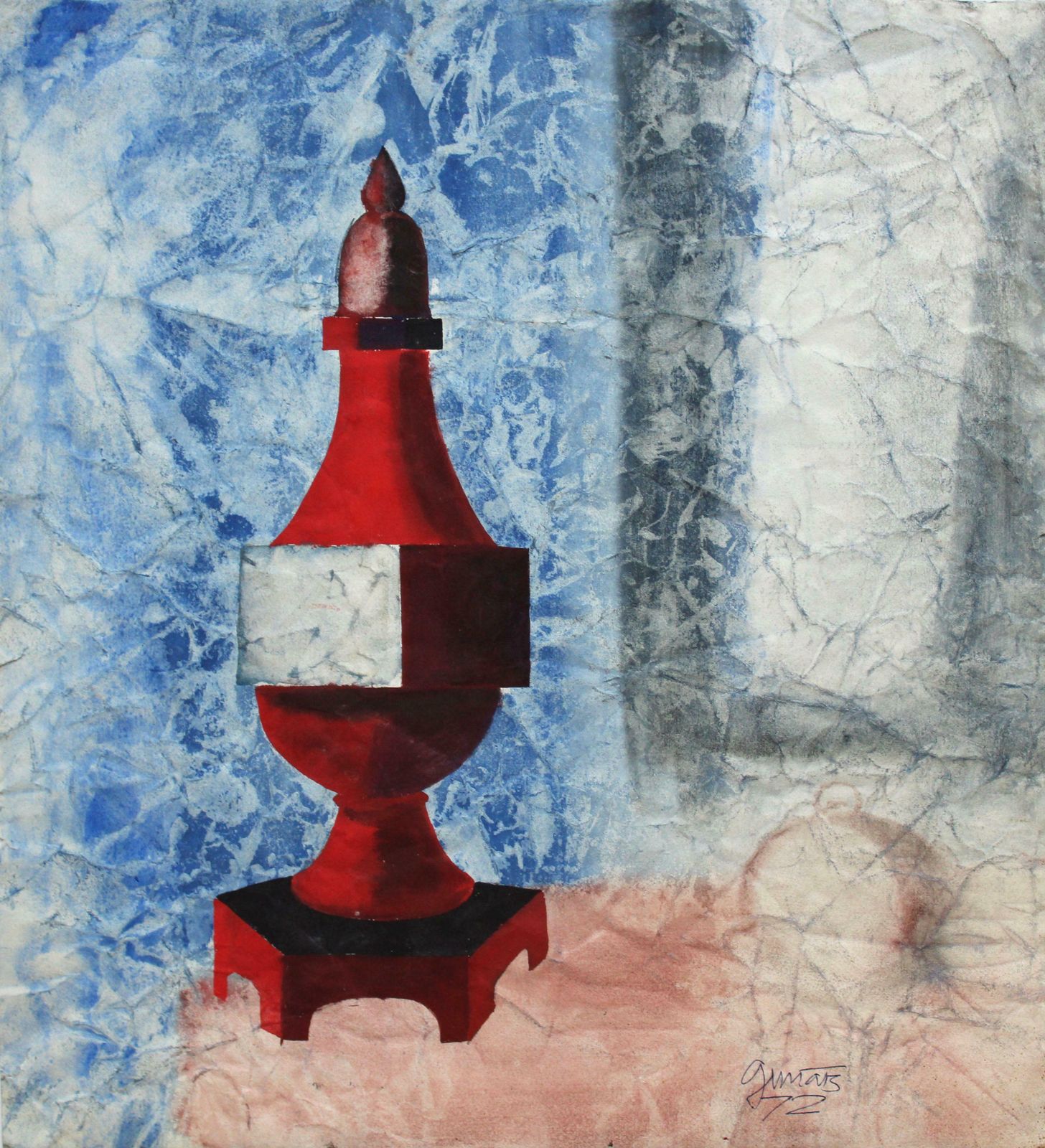 Gunars Klavastill Life. 1972, Paper, Gouache, 44x40 Cm