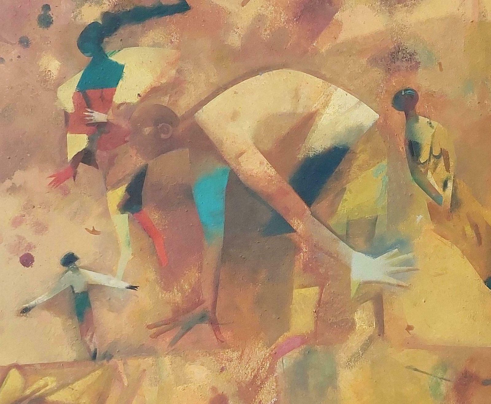 Victor Karnauh Meeting. Oil On Canvas, 110x110 Cm photo for sale