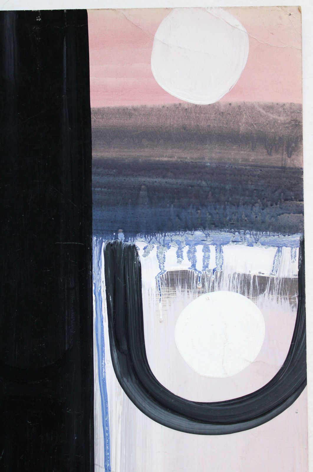 Gunars Klavaabstraction 3. 1972, Paper, Gouache, 55x35 Cm1972 photo Art