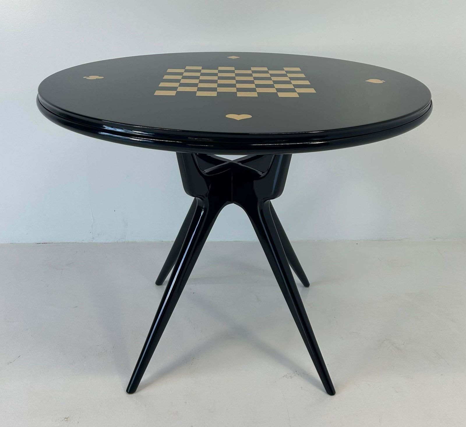 Italian Art Deco Cards And Chess Play Table, 1950s photo for sale