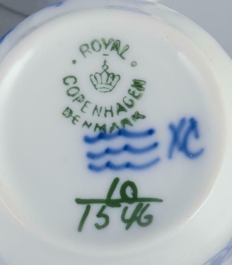 Royal Copenhagen Blue Flower. Set Of Six Coffee Cups With Saucers. photo vintage