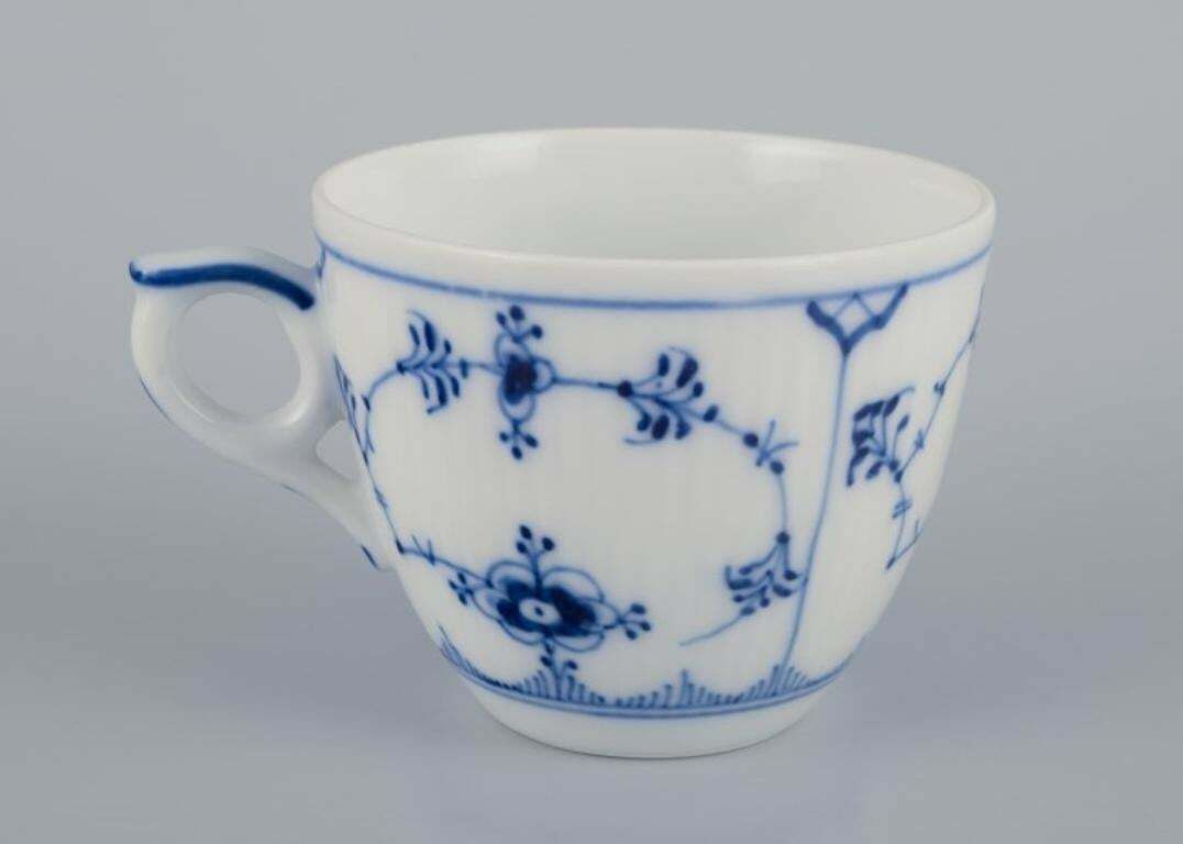 Royal Copenhagen Blue Fluted Plain. Five Coffee Cups With Saucers In Porcelain. photo Home Decor