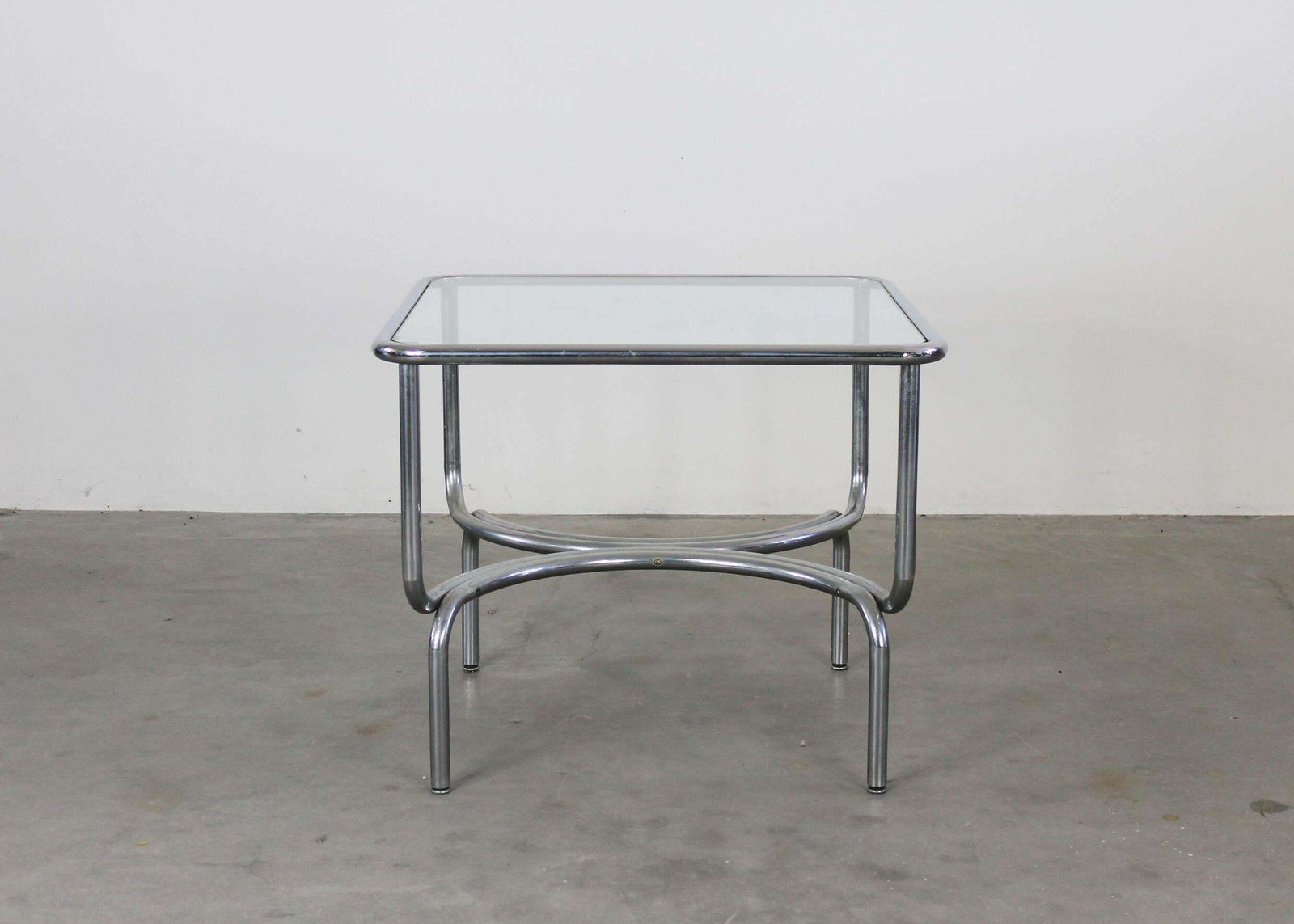 photo for sale Gae Aulenti Locus Solus Dining Room Set In Steel And Leather By Poltronova 1970s