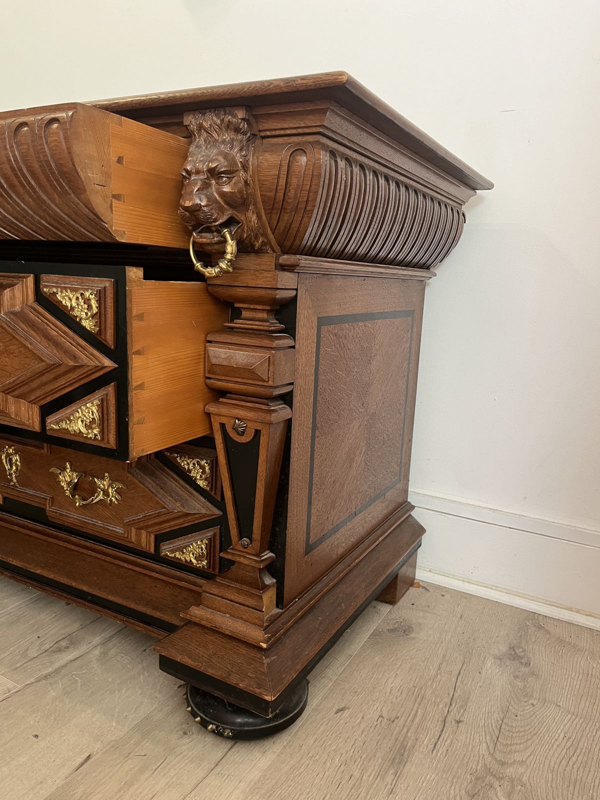 Swedish Neo Gothic Chest Of Drawers Early 20th C photo for sale