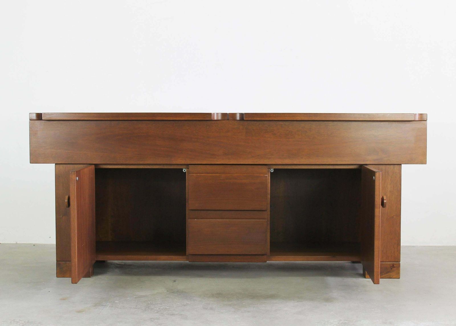 Giovanni Michelucci Torbecchia Sideboard In Walnut Wood By Poltronova 1964 photo Furniture