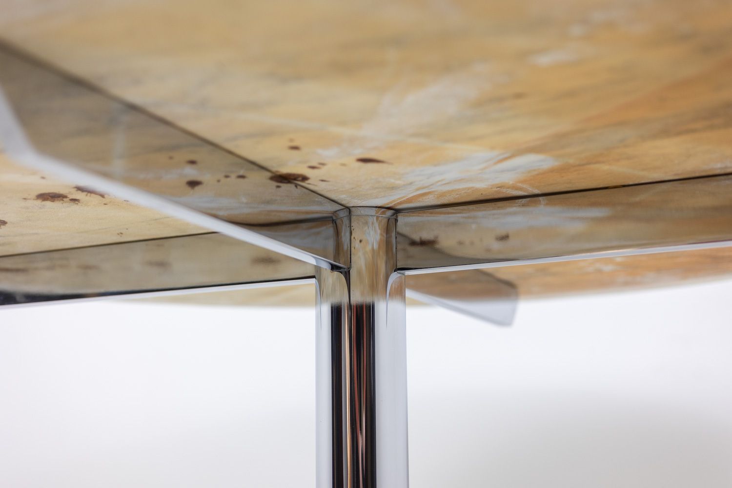 Florence Knoll For Knoll. Table In Marble And Chromed Metal. Circa 1960. Ls55671908u photo vintage