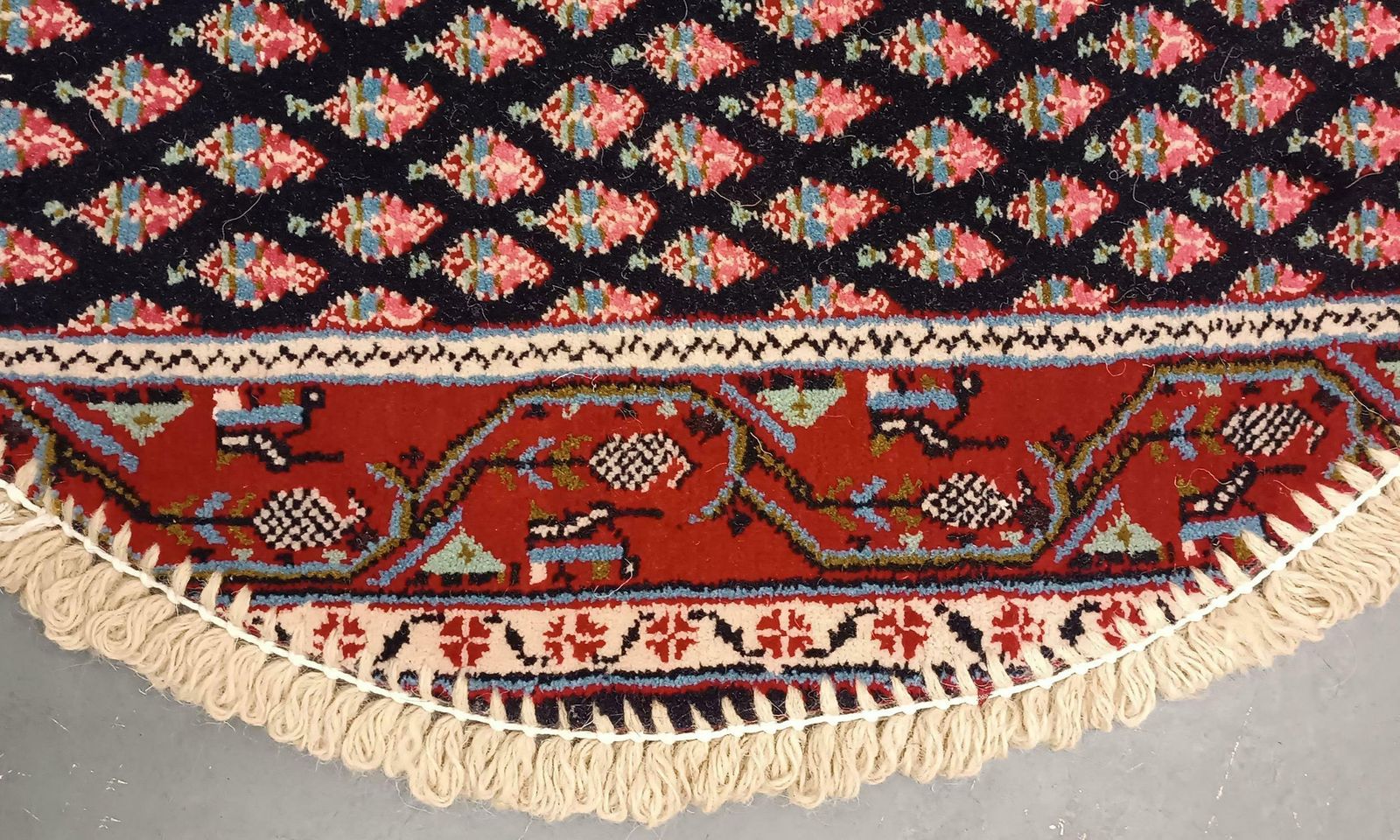 Handmade Round Rug Doormat Oriental Circular Interior Carpet Mat Entrance Way photo vinterior