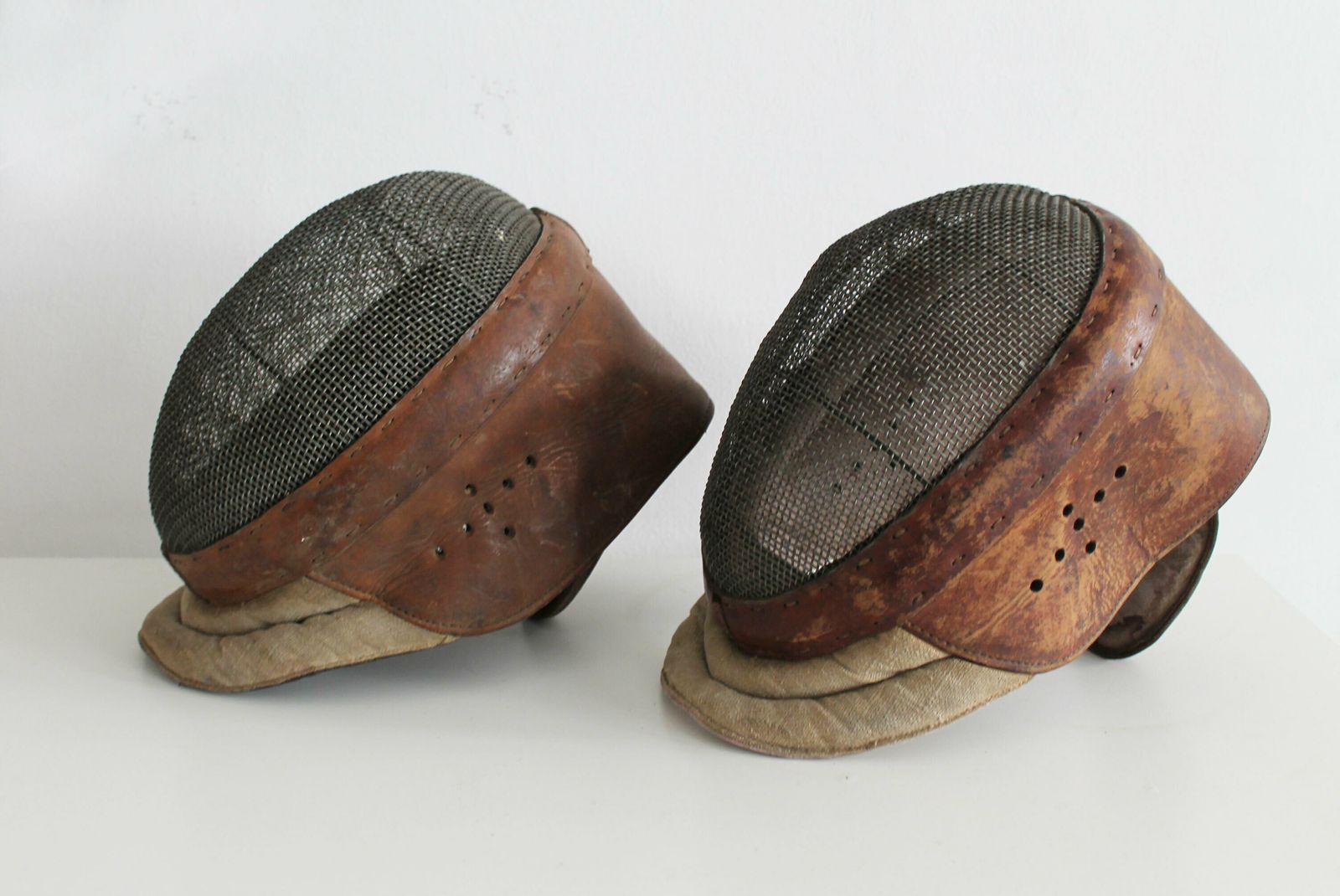 1920's Pair Of Antique Fencing Masks photo furniture