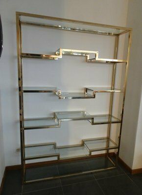 23 Ct Gilded Shelves By Dewulf Selection For Belgo Chrom / Dewulf Selection, 1970s photo furniture
