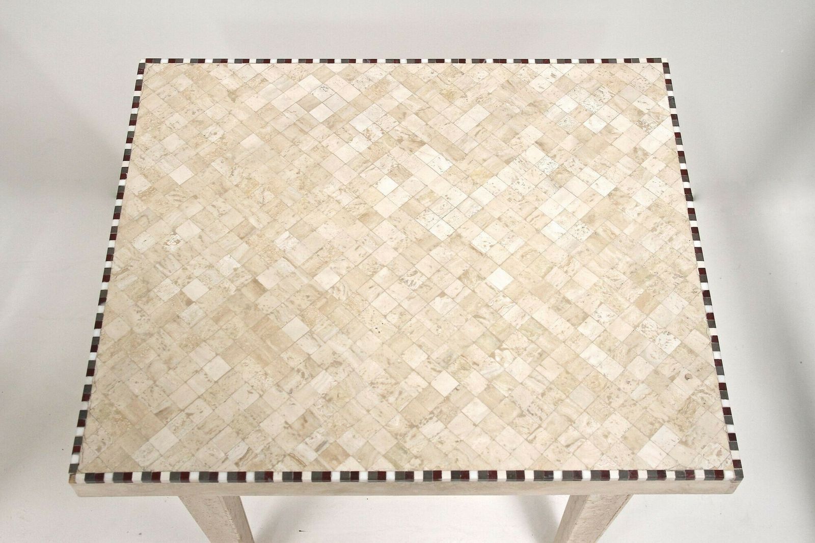 photo buy Pair Of 20th Century Italian Travertine Stone Side Tables, Italy 1980