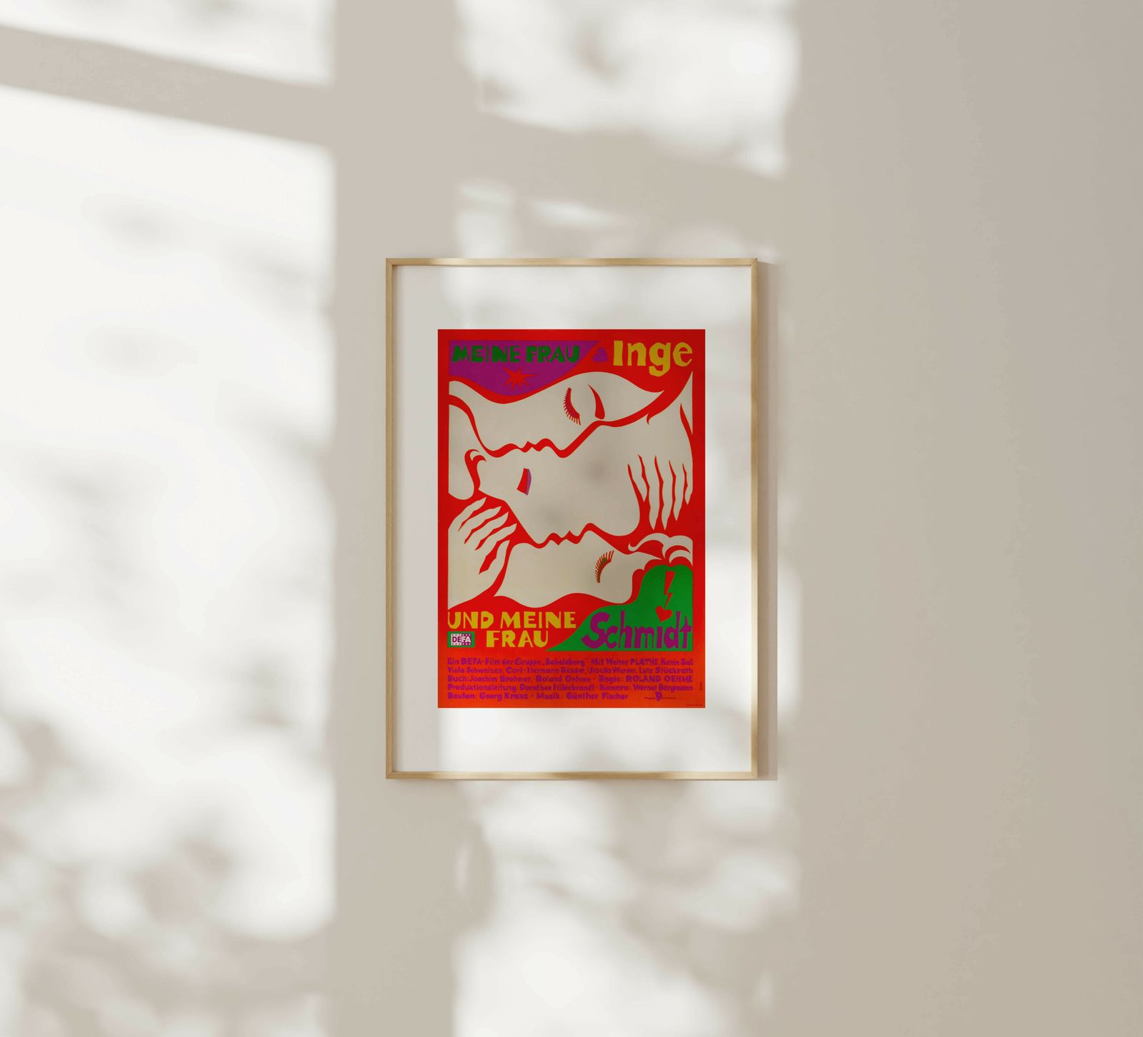 My Wife Inge & My Mistress Schmidt   Original East Germany Poster | 1985 photo furniture