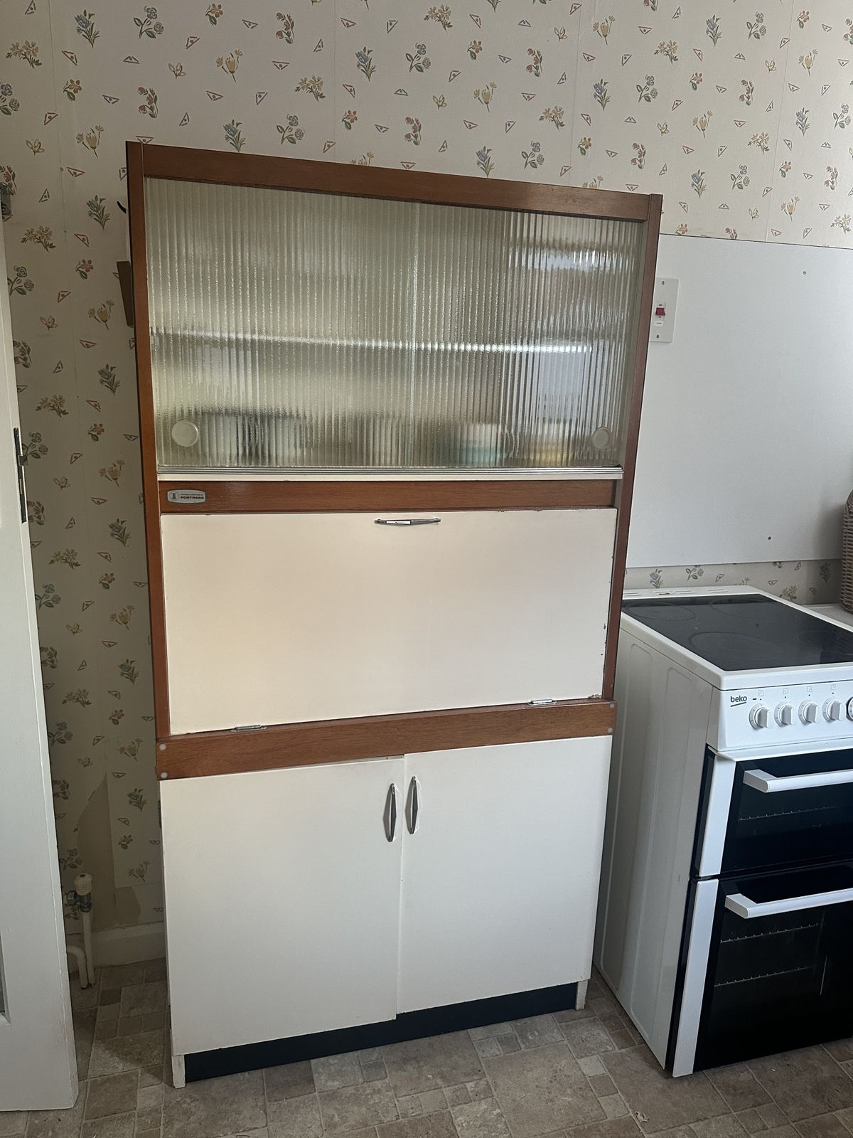 Retro 1950's English Kitchen Habberdashery Larda Cabinet