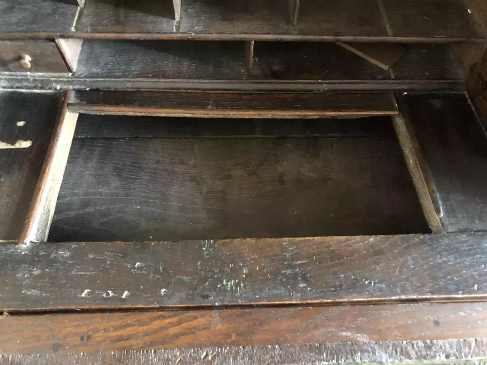 photo for sale Handsome Antique Original English Oak Dwarf George Lll Georgian Chest Desk