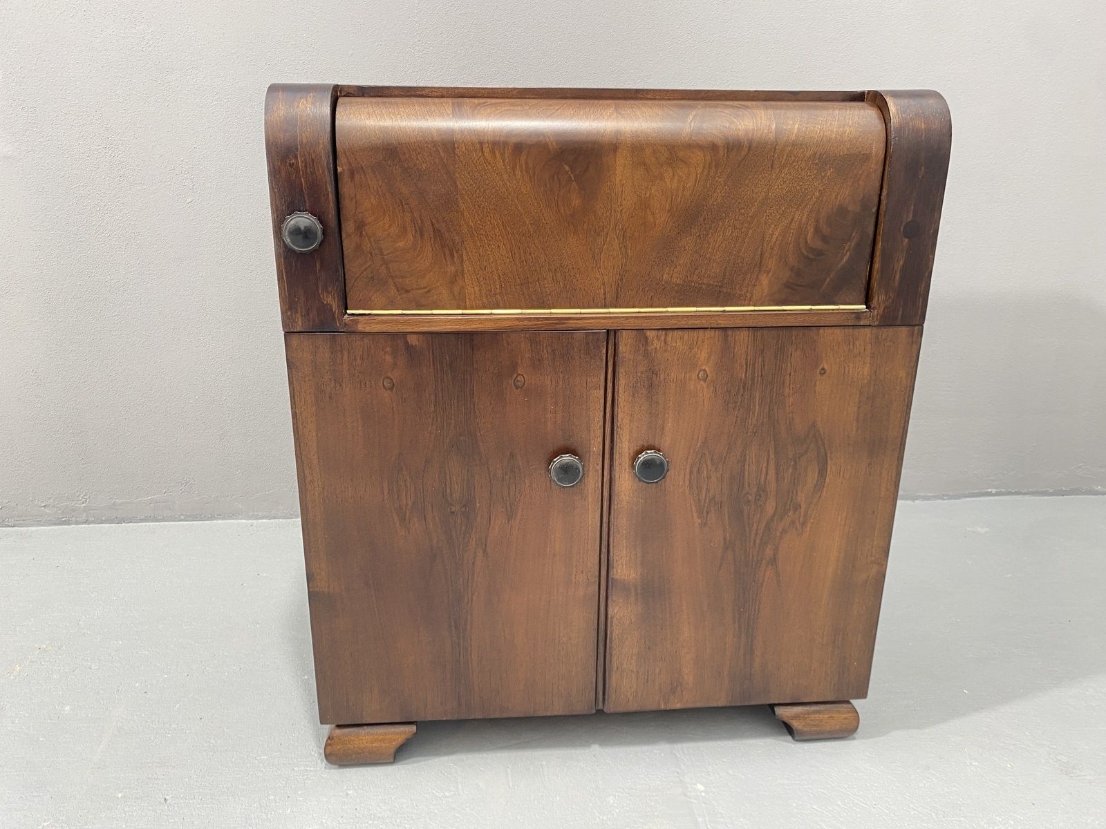 Fully Renovated Mid Century Cabinet With Build In Turntable, Germany, 1950´S
