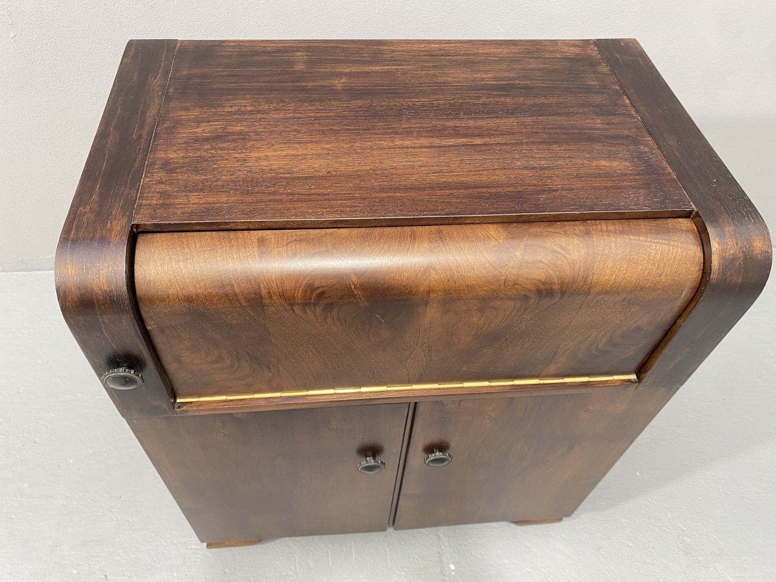 Fully Renovated Mid Century Cabinet With Build In Turntable, Germany, 1950´S photo for sale