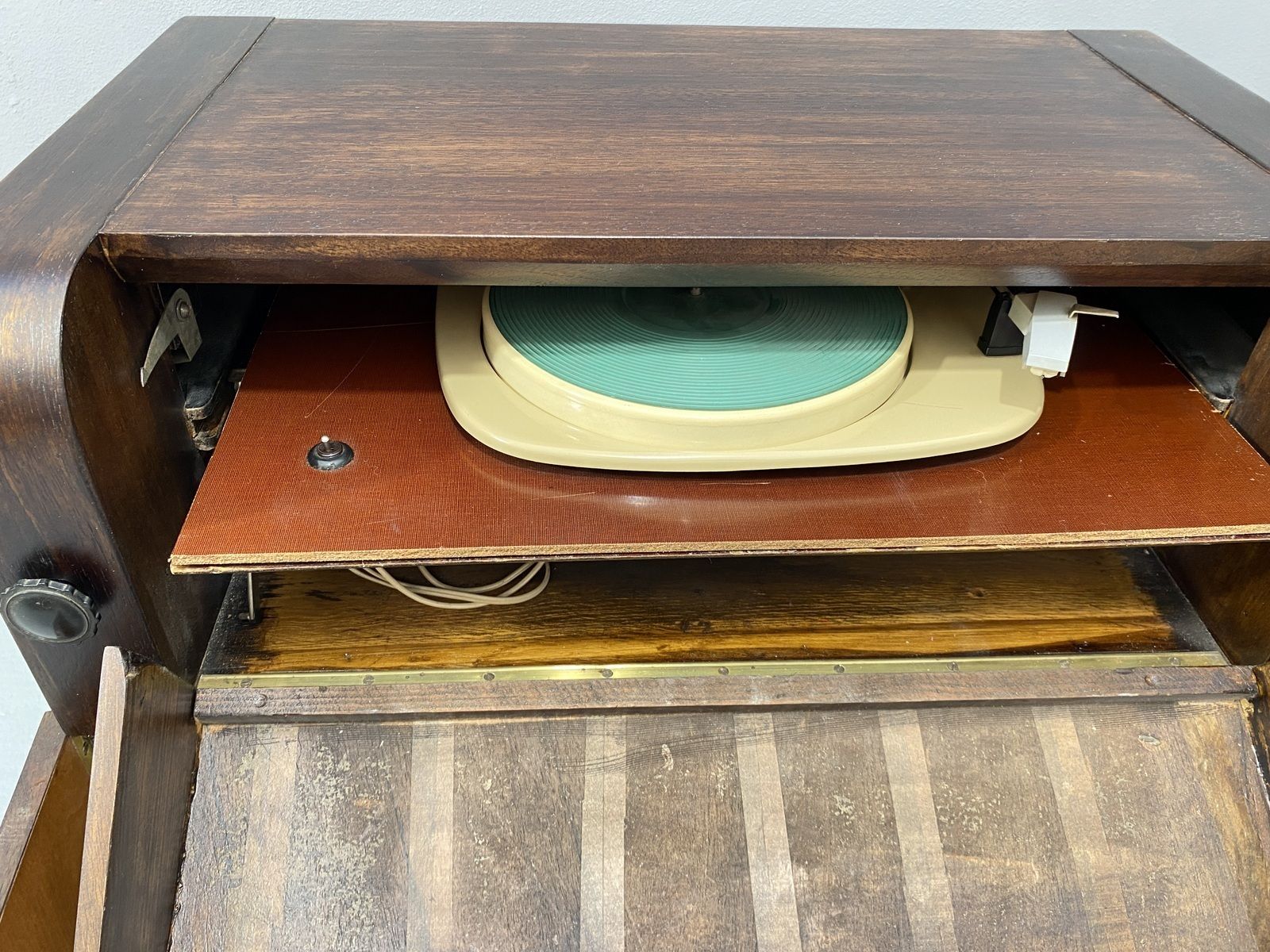 photo furniture Fully Renovated Mid Century Cabinet With Build In Turntable, Germany, 1950´S