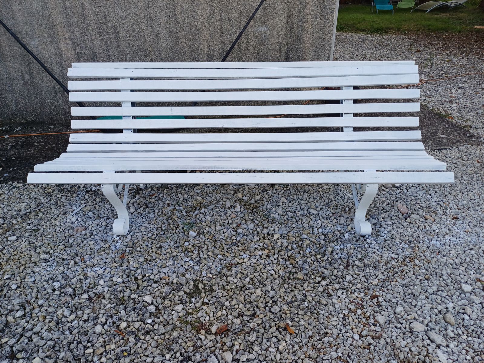 photo furniture Wrought Iron And Wood Bench From The 60s