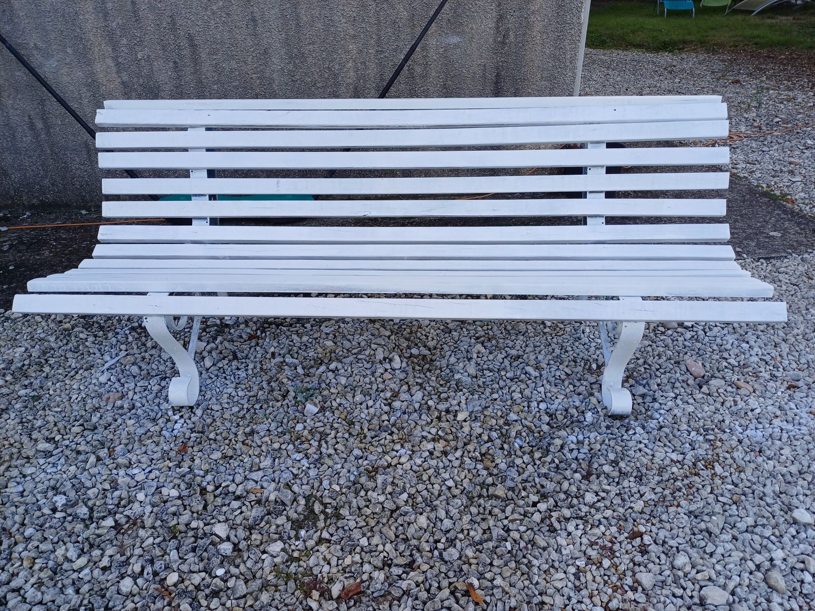 Wrought Iron And Wood Bench From The 60s