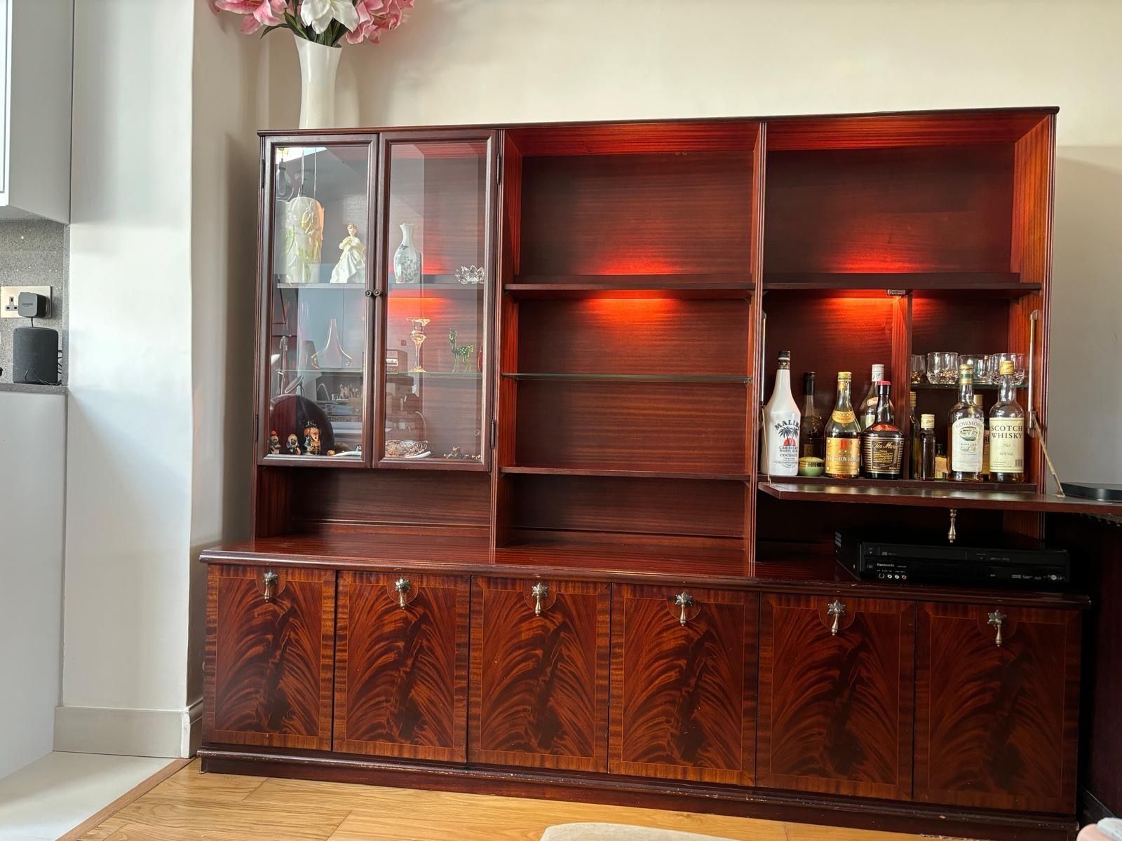 Solid Wood Retro Wall Unit