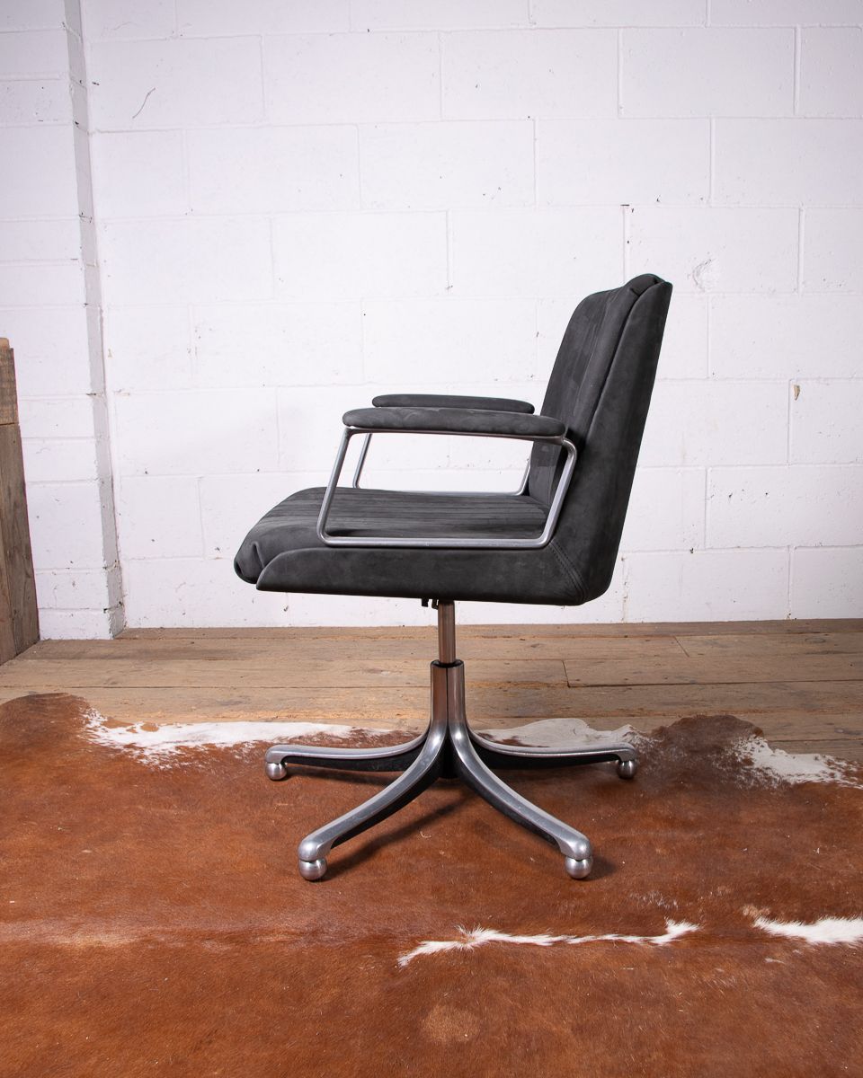 Vintage Leather Osvaldo Borsani Office Desk Chair 1970s photo vintage