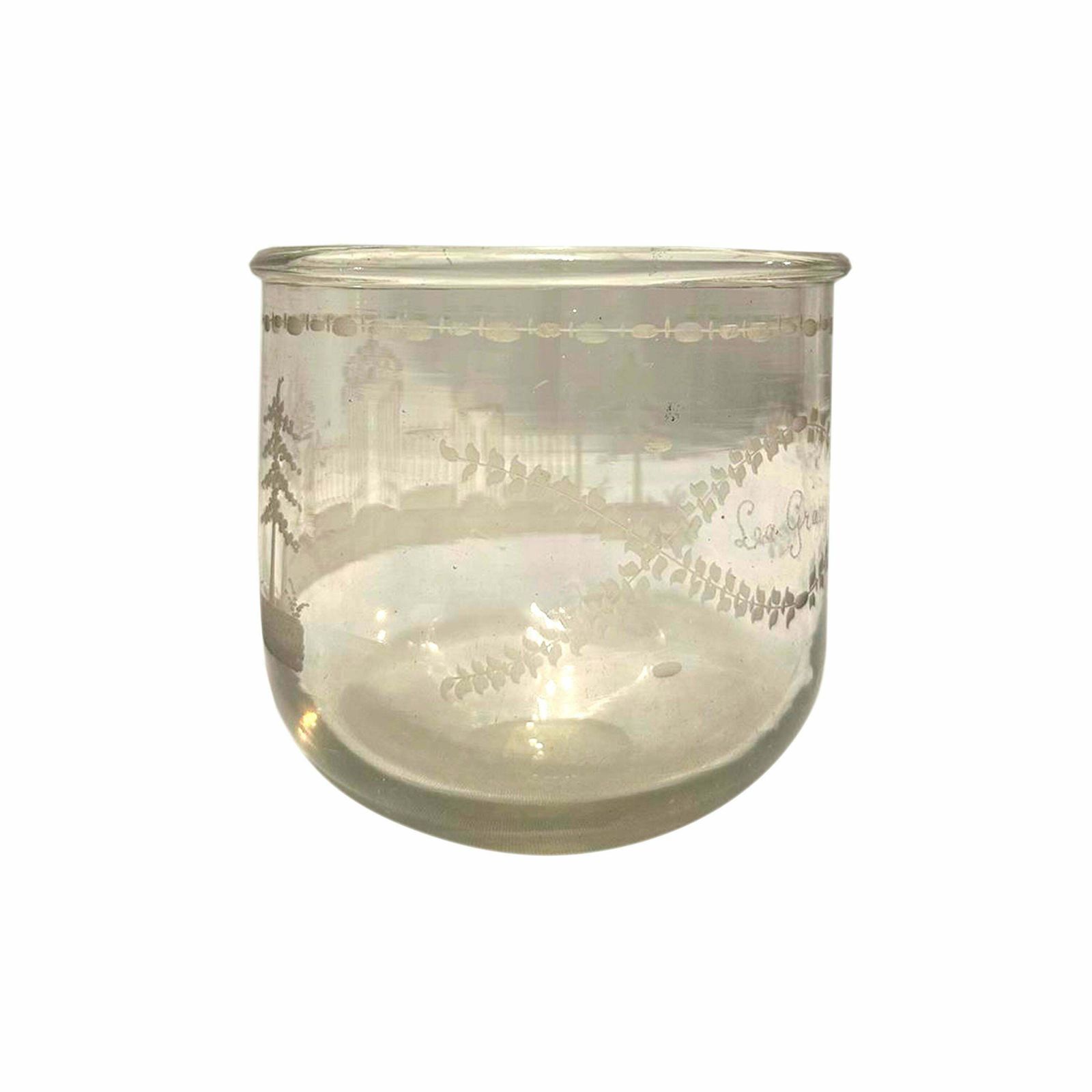 Handcrafted Engraved Crystal Vase By "La Granja", Spain, 18th Century. photo vinterior