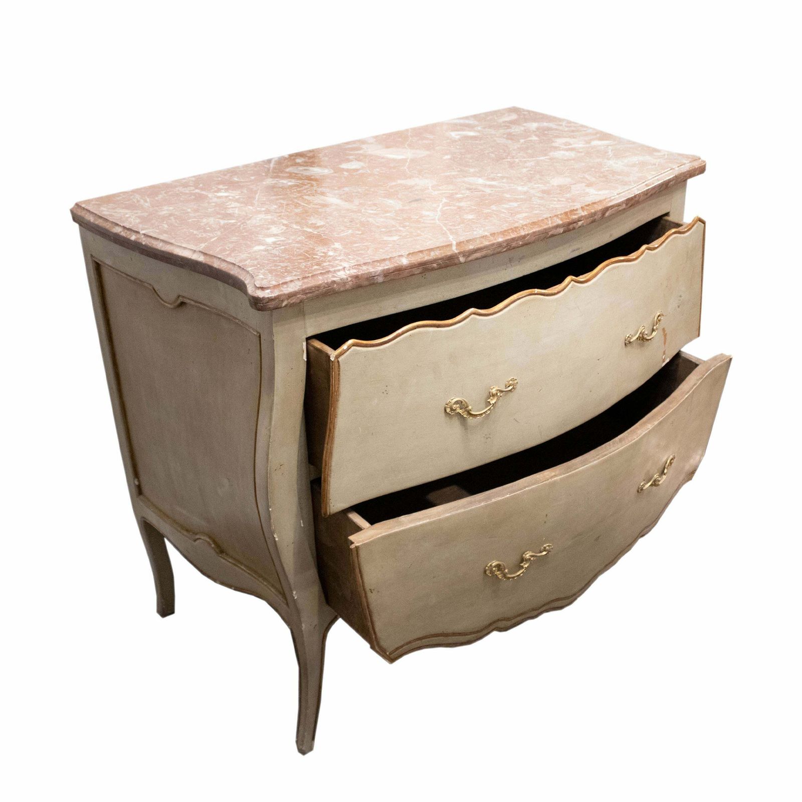 Rococo Style  Handcrafted Two Drawer Chest, Italy, 19th Century. photo furniture