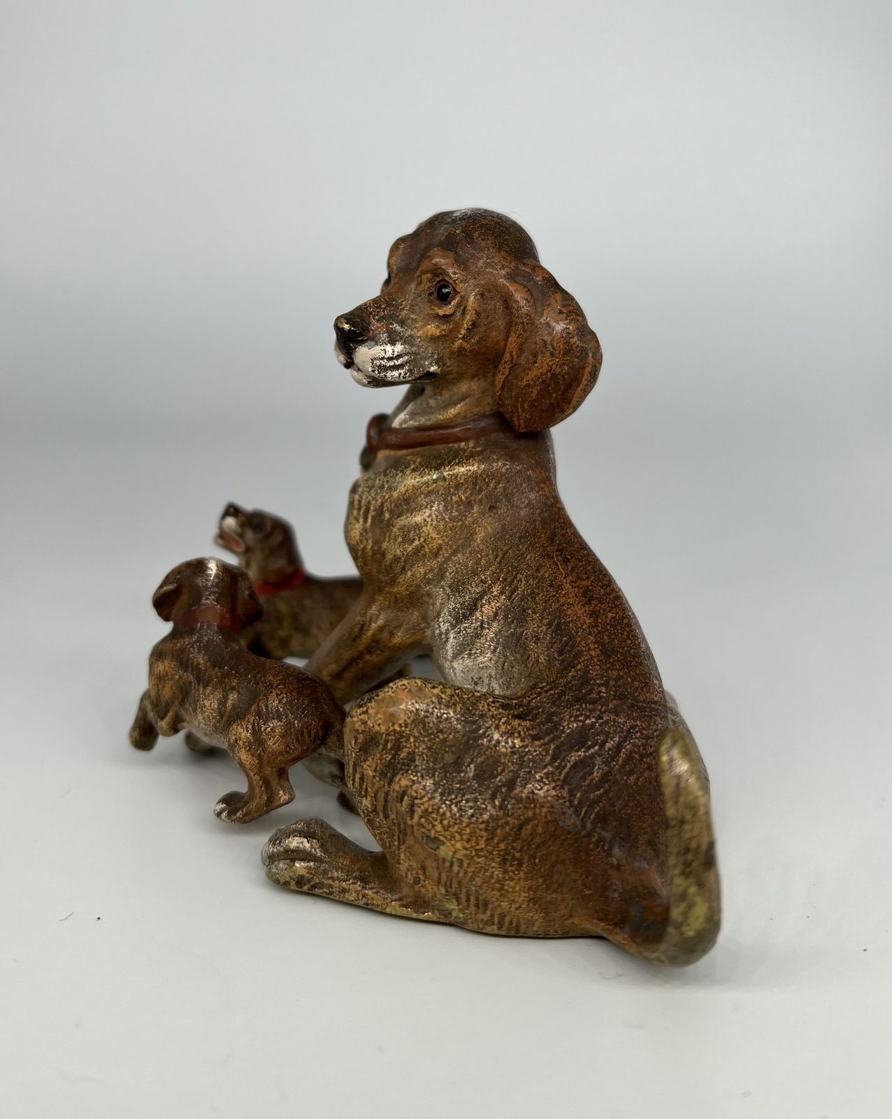 Franz Bergman Dog And Puppies Cold Painted Bronze photo 895.0