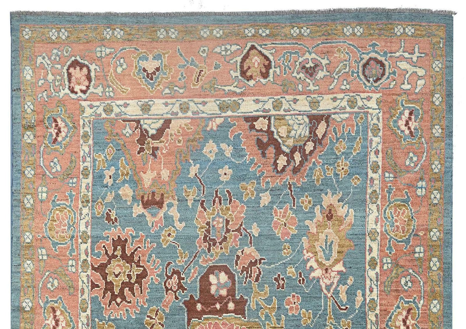 Antique Finished Ushak Carpet 374x265cm photo furniture