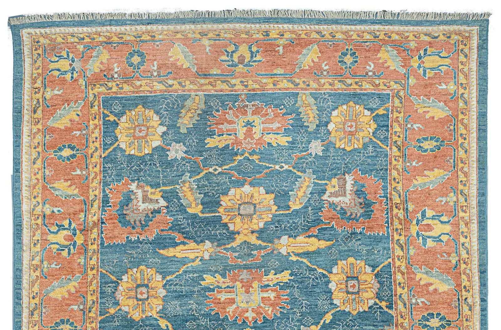 Antique Finished Ushak Carpet 376x312cm photo vinterior