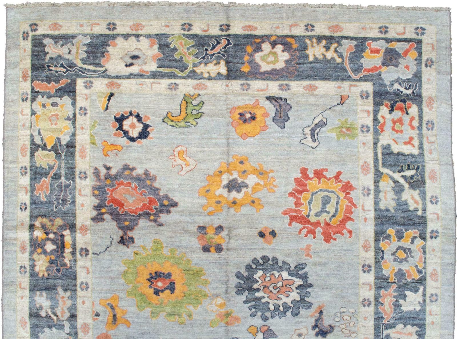 Antique Finished Ushak Carpet 305x250cm photo Textiles