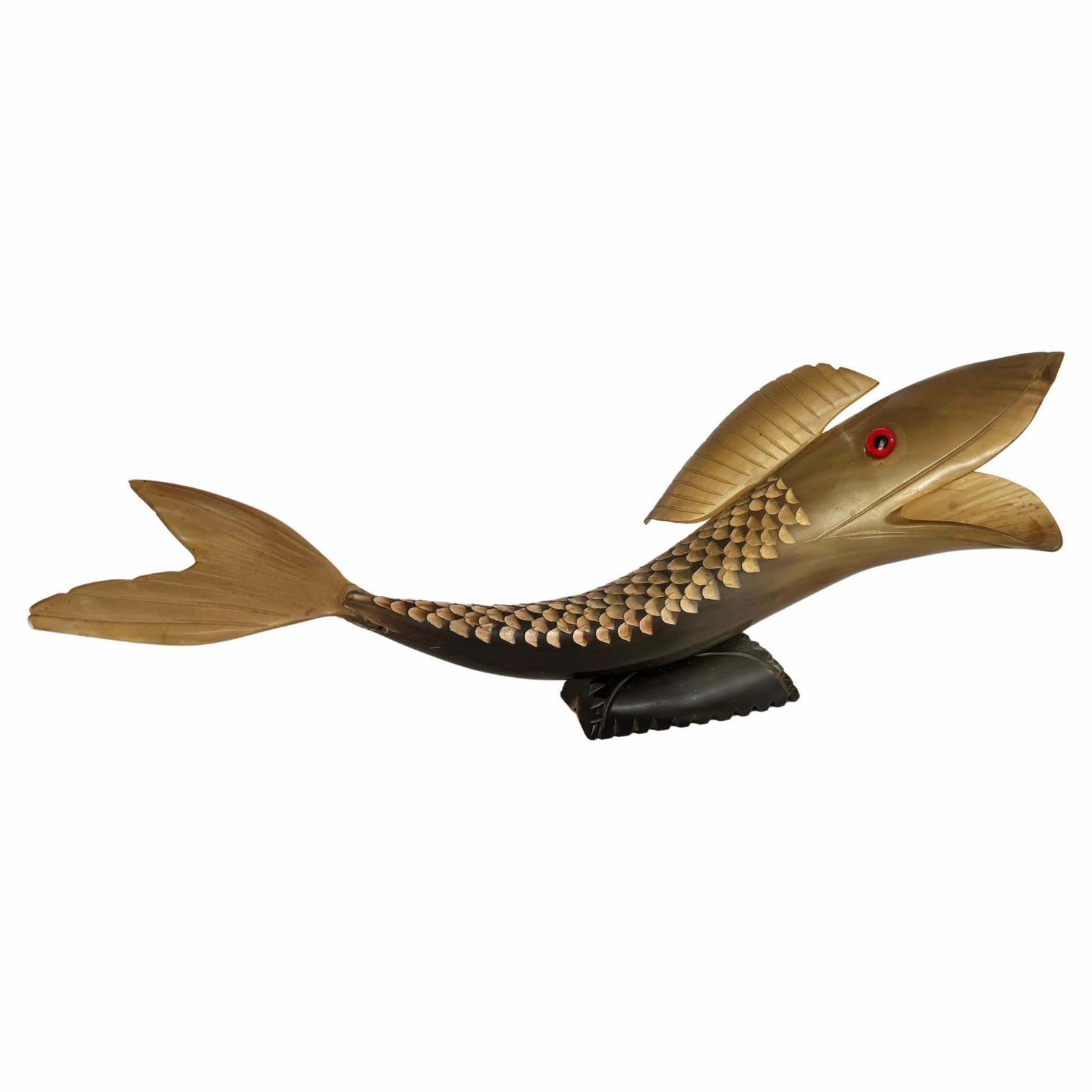 Horn Sculpture Representing A Fish Mid Century  France 20th Century