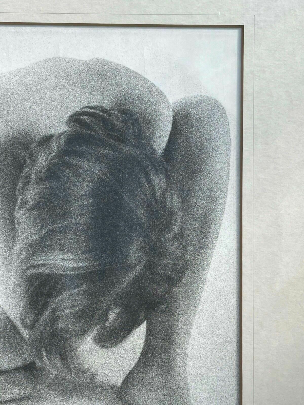 Vintage 1980s Contemporary Female Nude Portrait Lithograph Photography Print. photo vintage