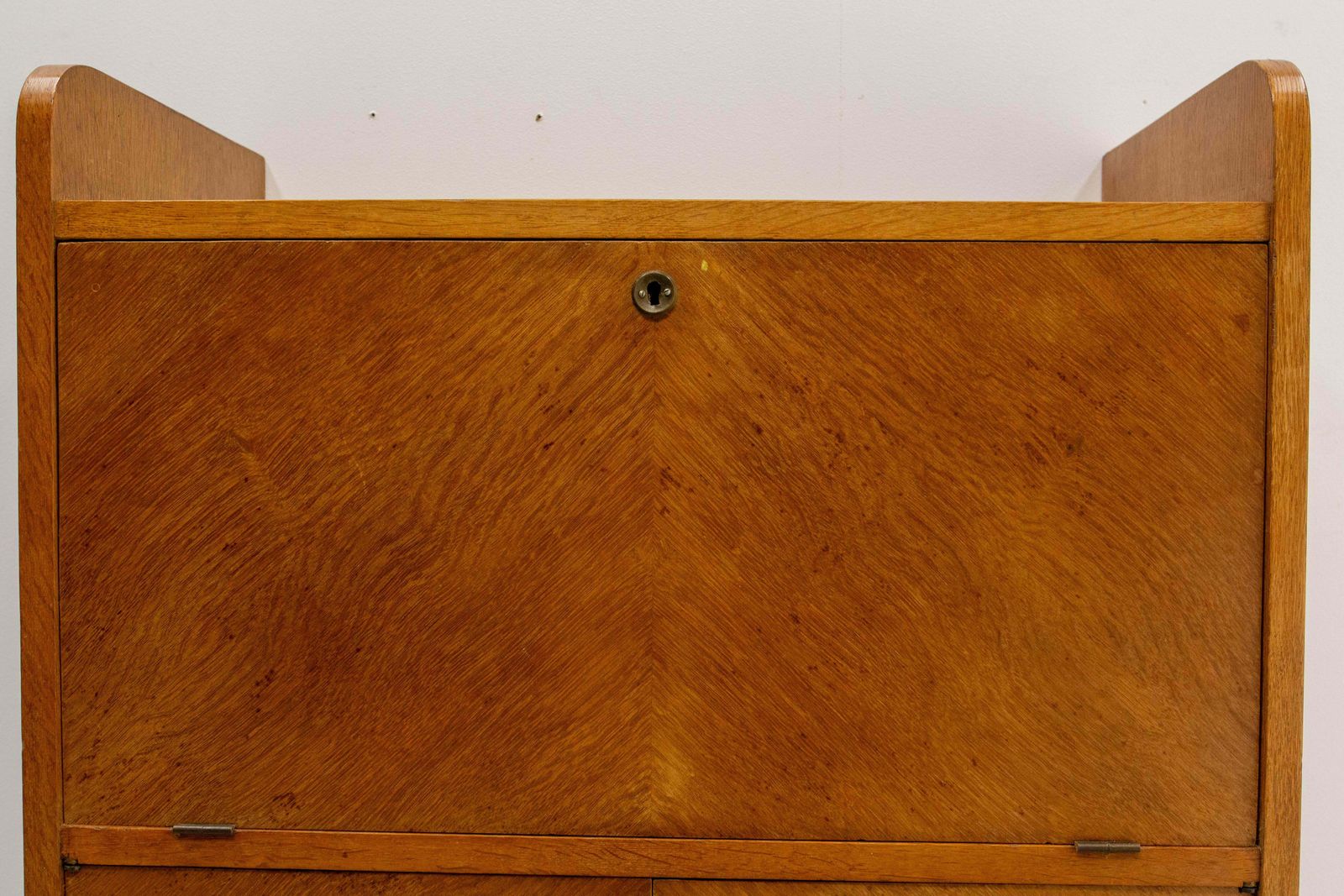 photo for sale Mid Century Drop Leaf Oak Sideboard With Compass Leg