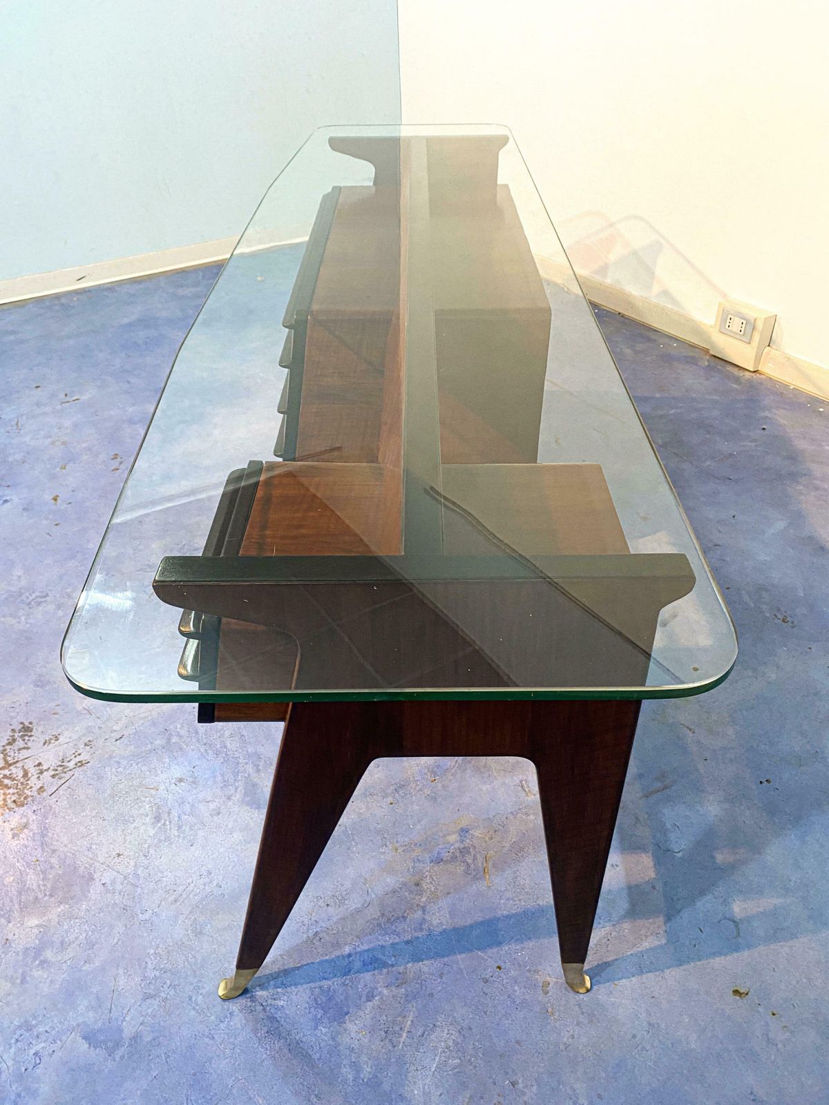 Italian Midcentury Sideboard Console Dresser Designed By Vittorio Dassi, 1950s photo for sale