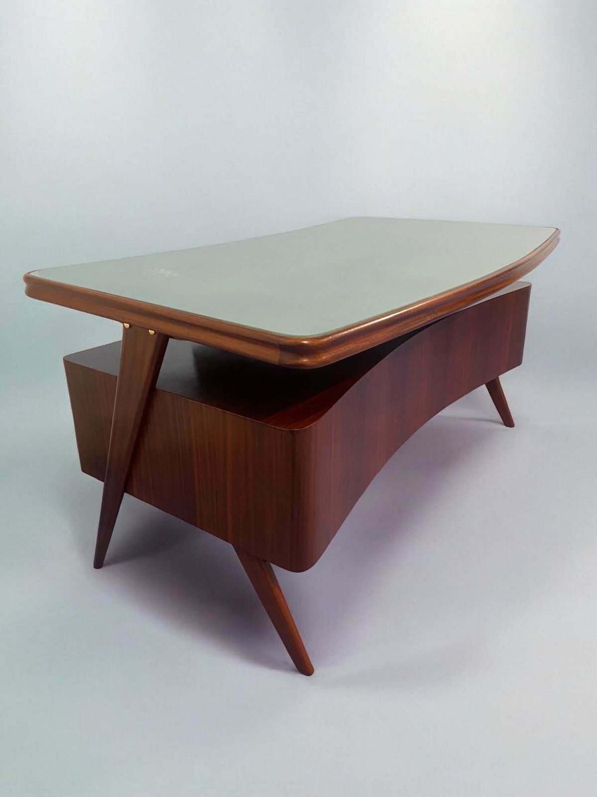 Italian Mid Century Executive Desk Designed By Vittorio Dassi In 1950s photo 6466.0