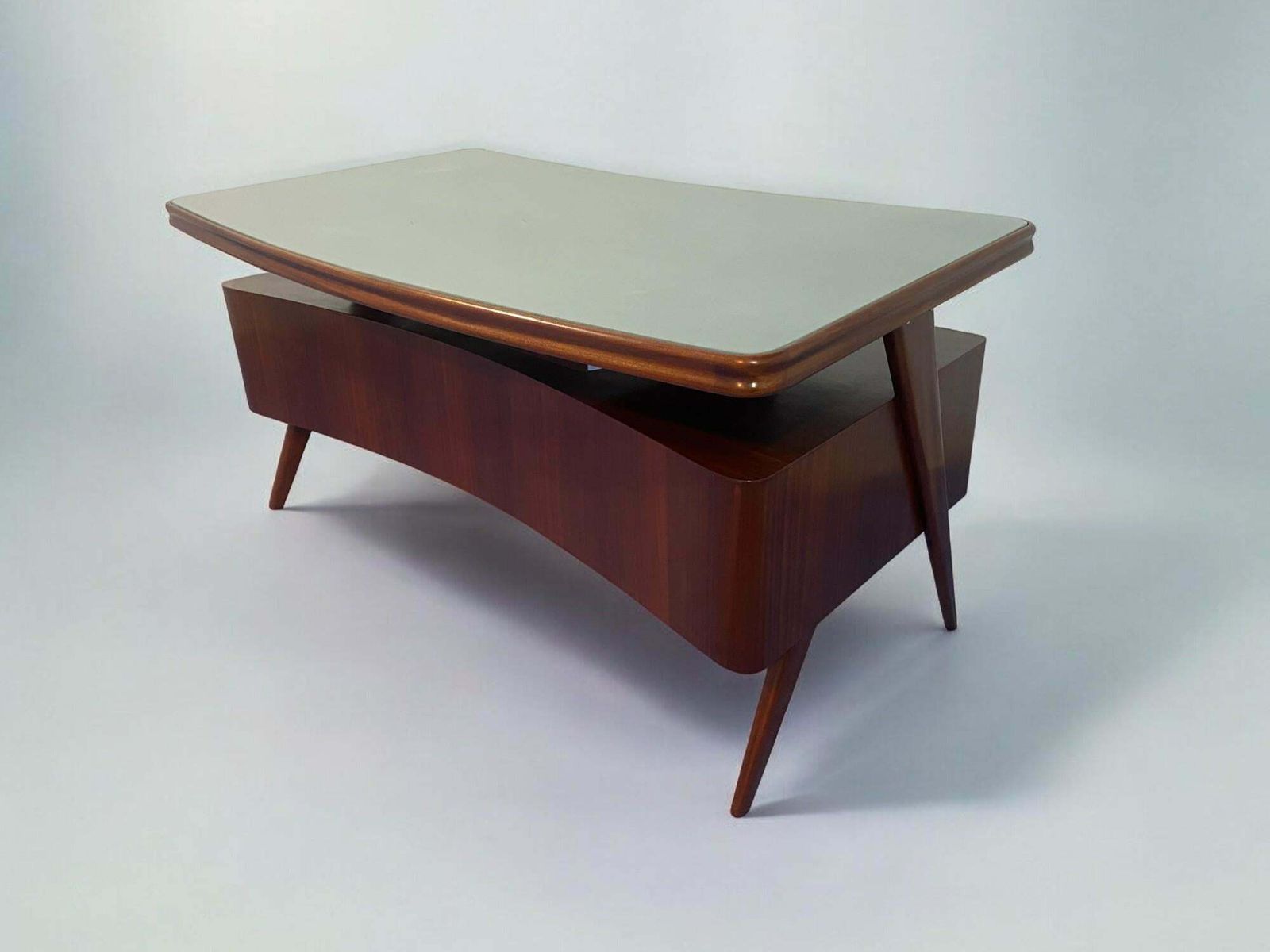 Furniture Italian Mid Century Executive Desk Designed By Vittorio Dassi In 1950s photo