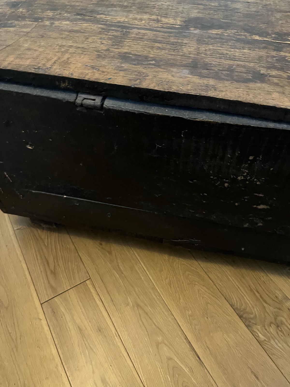 Late 18th Early 19th Century Oak Carved French Coffer. Beautifully Hand Carved Front And Of Solid Construction photo for sale