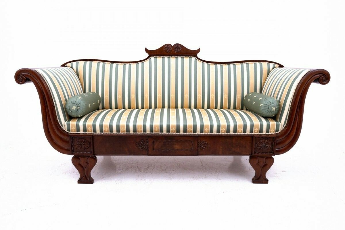 Biedermeier Sofa, Northern Europe, Circa 1860. After Renovation photo furniture