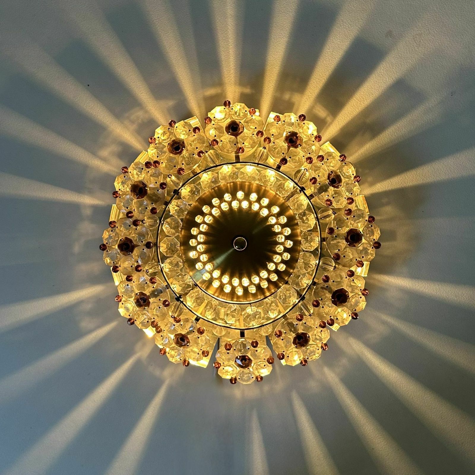 Oostenrijkse Stejnar Kristallen Plafondlamp, Ca. Jaren 1960 photo furniture