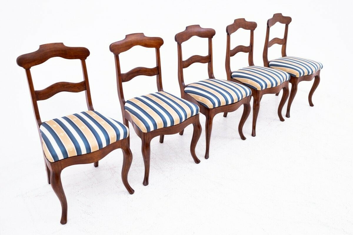 Five Antique Chairs, Northern Europe, Around 1890. After Renovation. photo furniture