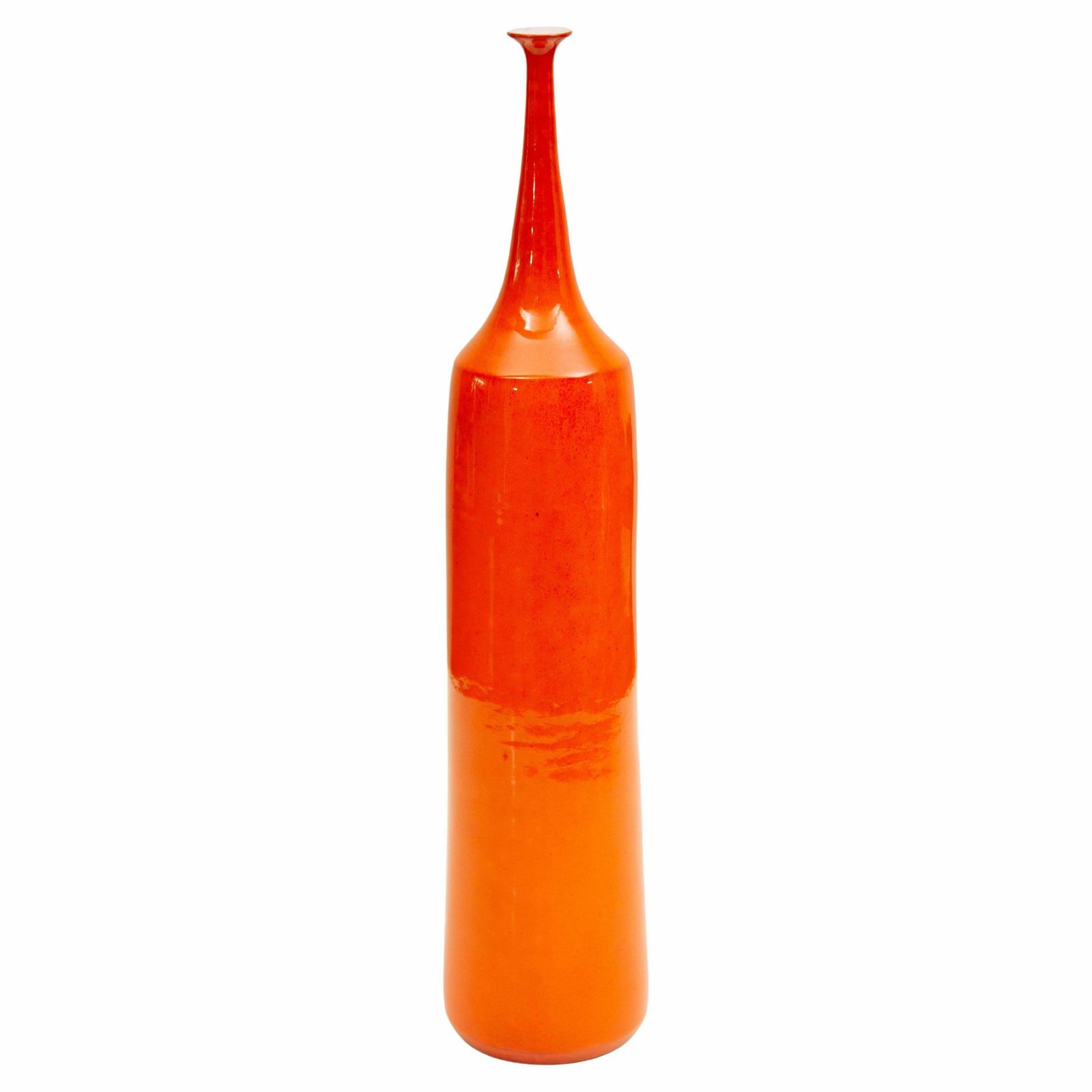 Large Orange Glazed Amphora Ceramic Vase, Belgium, Paco